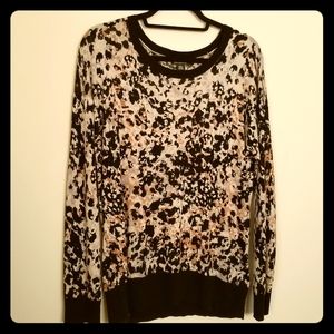 DKNY Pink Leopard Print Sweater